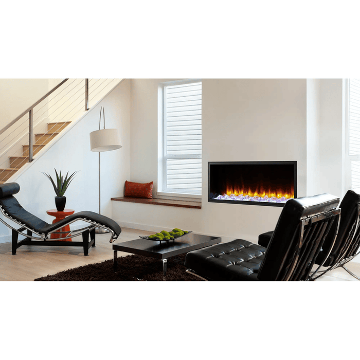 SimpliFire 43 Inch Scion Linear Built-In Electric Fireplace Attached