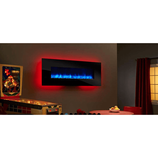 SimpliFire 58 Inch Linear Modern Wall-Mounted Electric Fireplace Attached