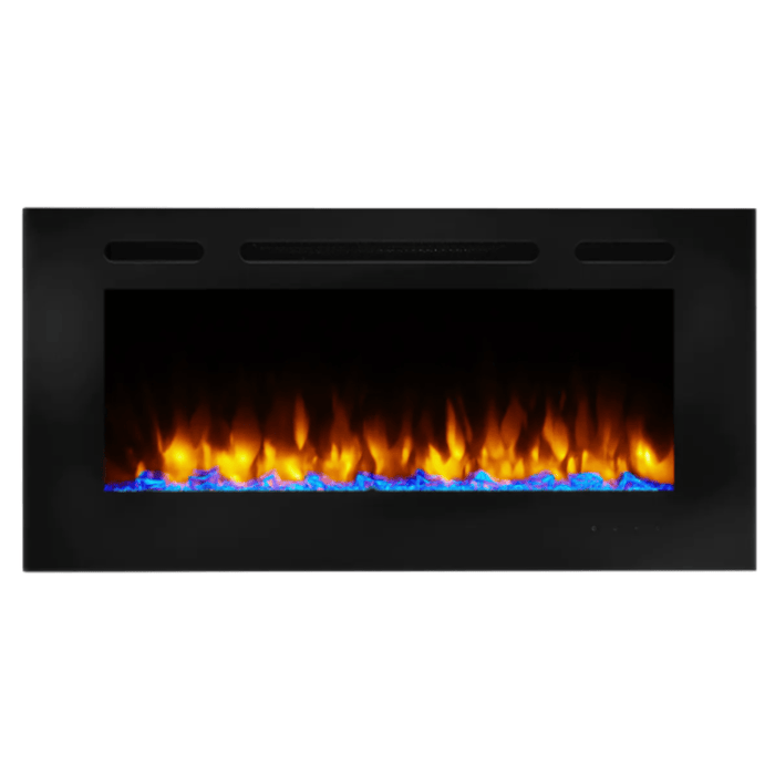 SimpliFire 60 Inch Allusion Linear Recessed/Wall-Mounted Electric Fireplace Front