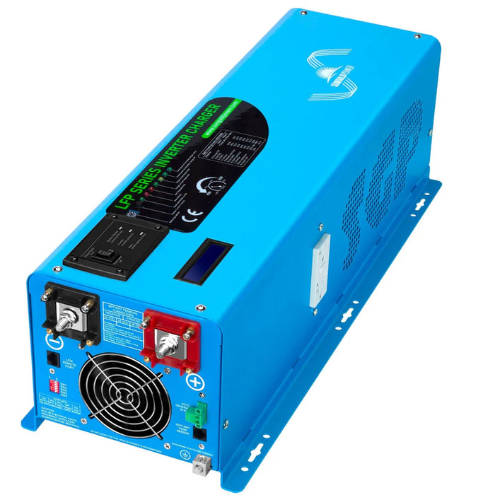SunGoldPower 6000W DC 48V Split Phase Pure Sine Wave Inverter with Charger UL1741 Standard Side