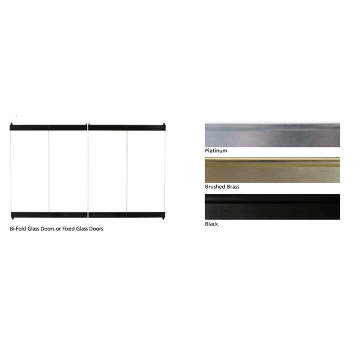 Superior BRT4542 42 Inch Traditional B-Vent Gas Fireplace with Electronic Ignition in White Herringbone Refractory Panels Bi-Fold