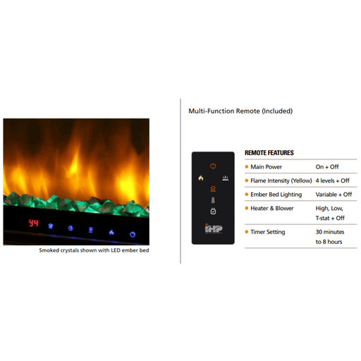 Superior ERL2000 Series 45 Inch Linear Electric Fireplace Options