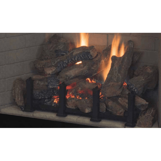 Superior 36 Inch Traditional Direct Vent Propane Red Stacked Fireplace Flames