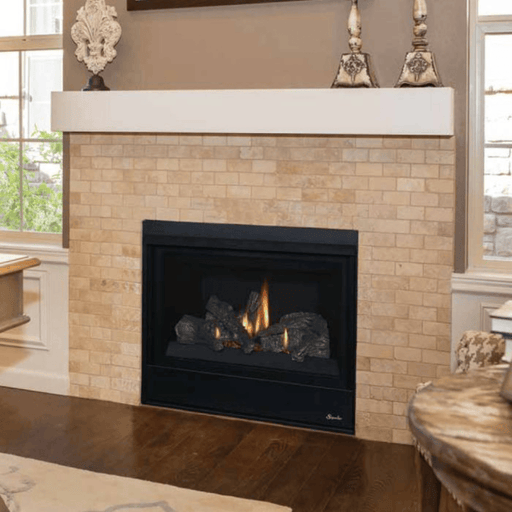 Superior DRT2000 Series 33 Inch Traditional Direct Rear Vent Gas Fireplace in Electronic Ignition Attached