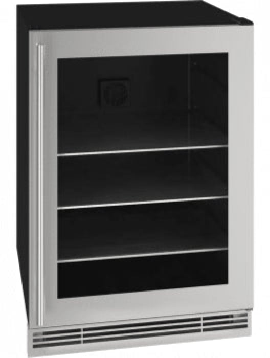 U-Line 24 Inch 1 Class Beverage Center - Stainless Frame