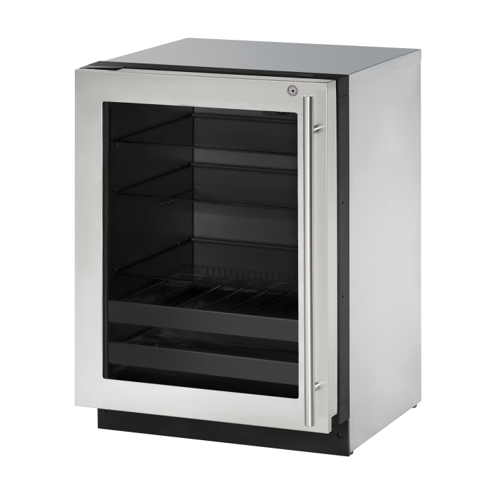 U-Line 24 Inch 2000 Series Beverage Center - Lock Left