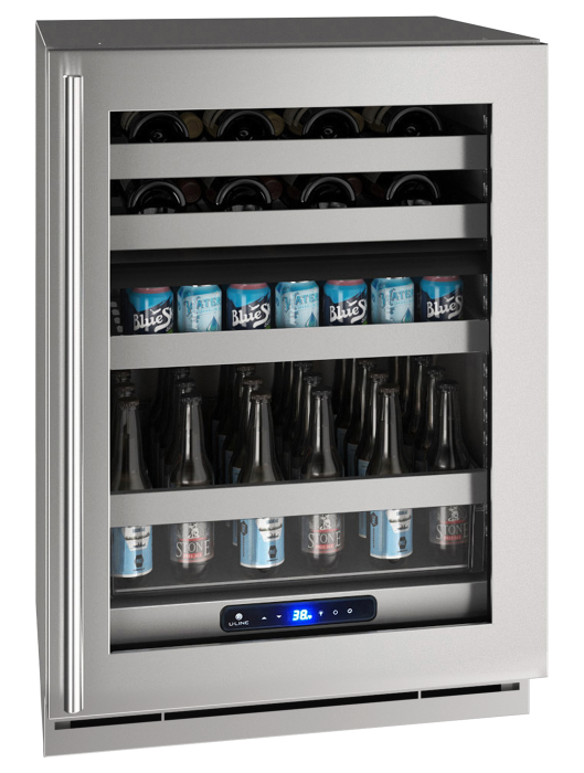 U-Line 24 Inch 5 Class Dual Zone Beverage Center - SF