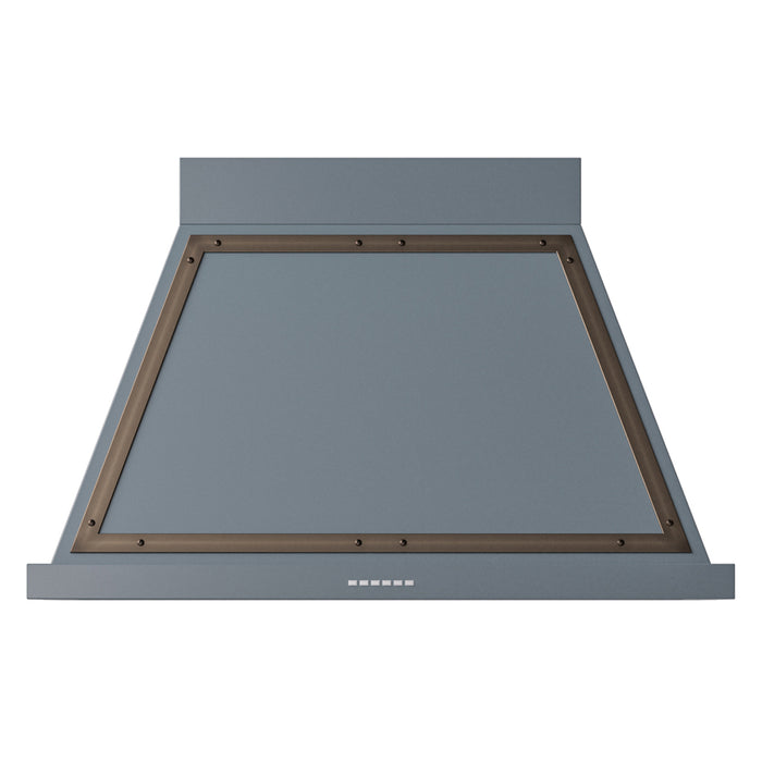 ILVE 40 Inch Nostalgie II Noblesse 600 CFM Wall Mount Blue Grey Range Hood