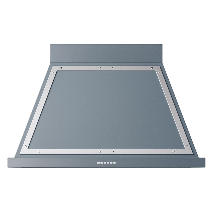 ILVE 40 Inch Nostalgie II Noblesse 600 CFM Wall Mount Blue Grey Range Hood