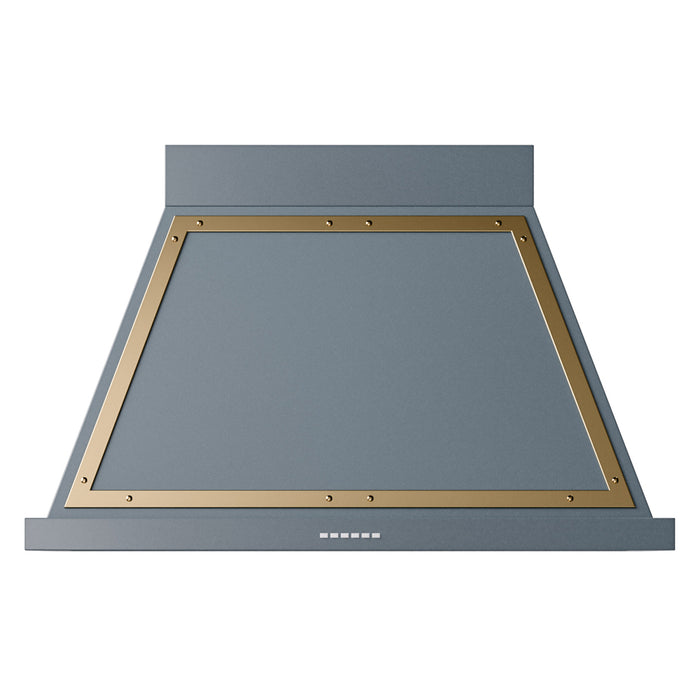 ILVE 40 Inch Nostalgie II Noblesse 600 CFM Wall Mount Blue Grey Range Hood