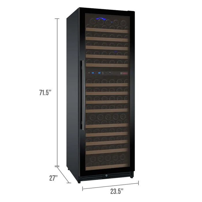 Allavino 24 Inch Wide FlexCount II Tru-Vino 172 Bottle Dual Zone Black Right Hinge Wine Refrigerator