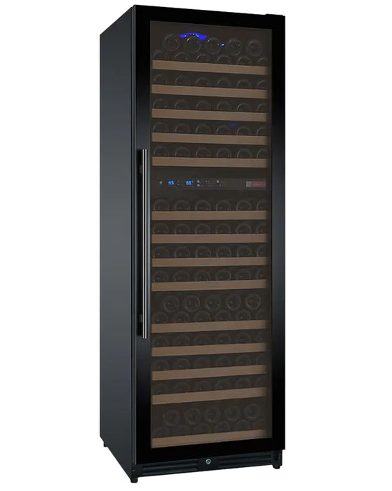 Allavino 24 Inch Wide FlexCount II Tru-Vino 172 Bottle Dual Zone Black Right Hinge Wine Refrigerator