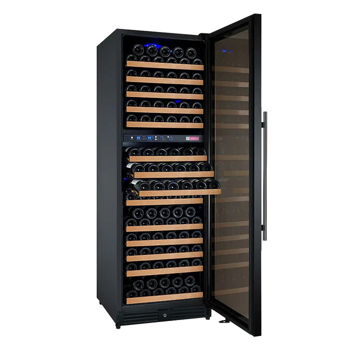 Allavino 24 Inch Wide FlexCount II Tru-Vino 172 Bottle Dual Zone Black Right Hinge Wine Refrigerator