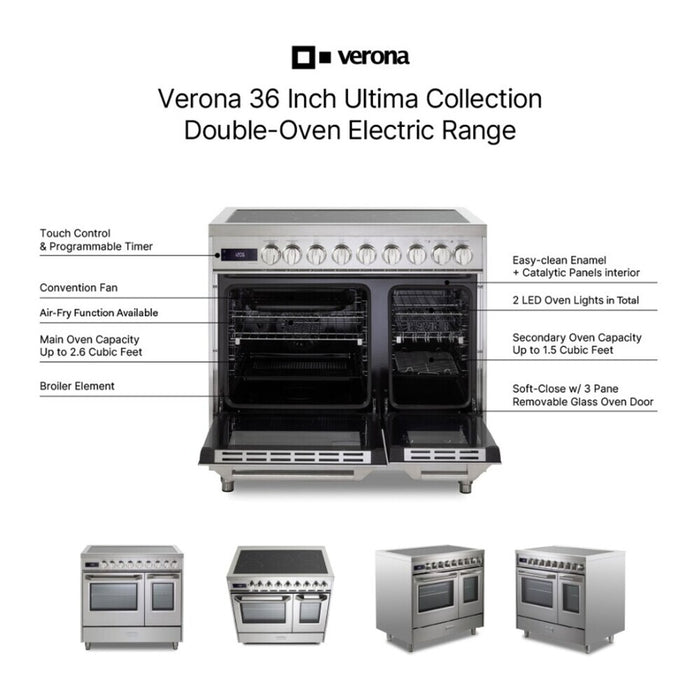 Verona 36 Inch Ultima Double Oven Electric Range