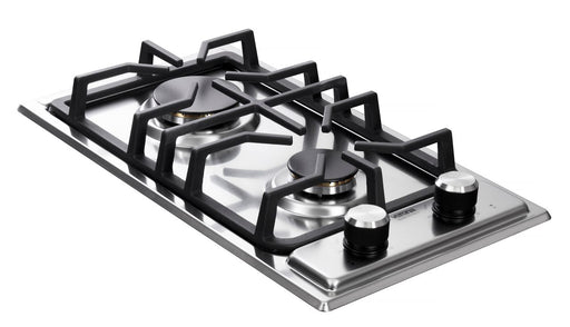 Verona 12 Inch Designer Gas Stainless Steel Cooktop Side
