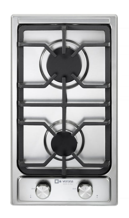 Verona 12 Inch Designer Gas Stainless Steel Cooktop Top
