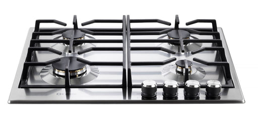 Verona 24 Inch Designer Gas Stainless Steel Cooktop Front