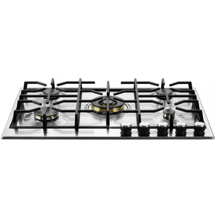 Verona 30 Inch Designer Gas Stainless Steel Cooktop Front