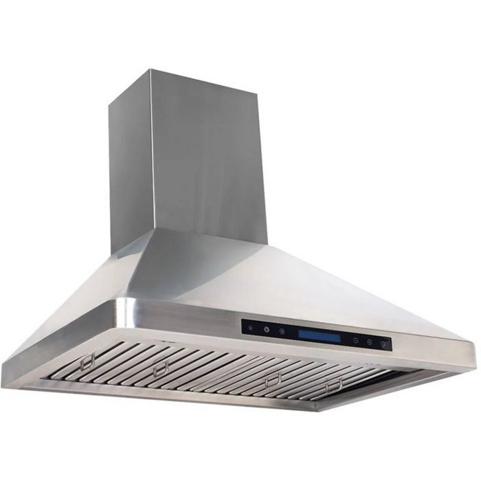 Verona 36 Inch Stainless Steel Chimney Range Hood Side