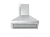 Verona 48 Inch 1200 CFM Designer Low Profile Wall Mount Stainless Steel Range Hood Below