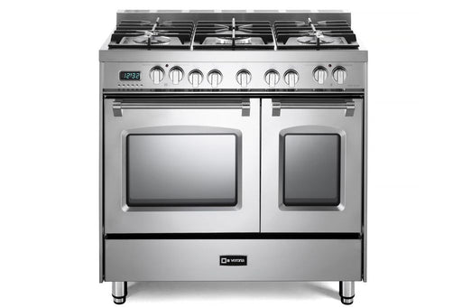 Verona Prestige 36 Inch Freestanding Dual Fuel Double Oven Stainless Steel Range Main
