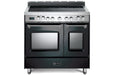 Verona Prestige 36 Inch Freestanding Electric Glass Top Double Oven Matte Black Range Main
