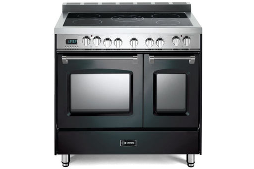 Verona Prestige 36 Inch Freestanding Electric Glass Top Double Oven Matte Black Range Main