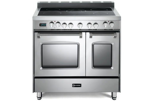 Verona Prestige 36 Inch Freestanding Electric Glass Top Double Oven Stainless Steel Range Main