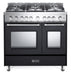Verona Prestige 36 Inch Freestanding Gas Double Oven Matte Black Range Main