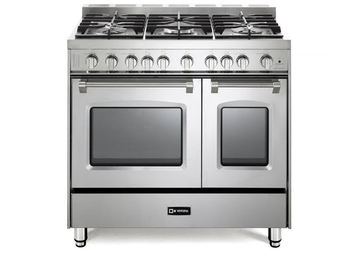 Verona Prestige 36 Inch Freestanding Gas Double Oven Stainless Steel Range Main