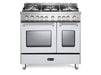 Verona Prestige 36 Inch Freestanding Gas Double Oven White Range Main