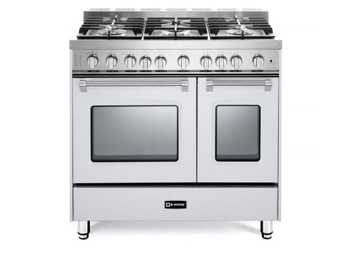 Verona Prestige 36 Inch Freestanding Gas Double Oven White Range Main