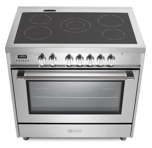 Verona Prima 36 Inch Freestanding Stainless Steel Electric Range Rang top