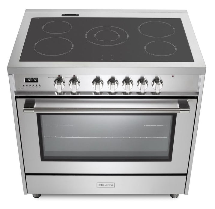 Verona Prima 36 Inch Freestanding Stainless Steel Electric Range Rang top