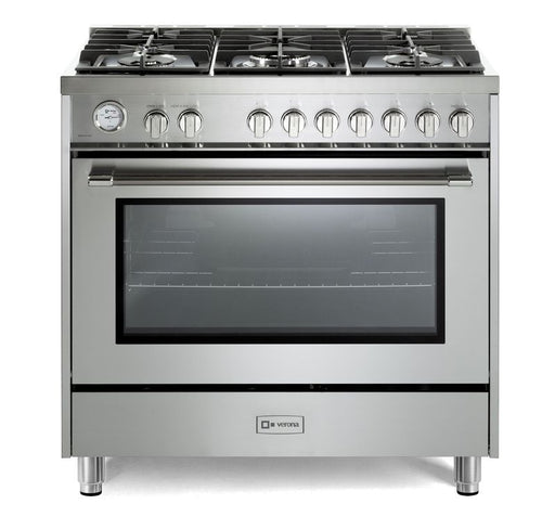 Verona Prima 36 Inch Freestanding Stainless Steel Gas Range Main