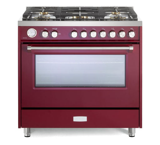 Verona Ultima 36 Inch Freestanding Burgundy Gas Range Main