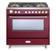 Verona Ultima 36 Inch Freestanding Burgundy Gas Range Main