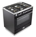 Verona Ultima 36 Inch Freestanding Matte Black Gas Range Burners