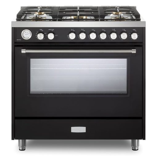 Verona Ultima 36 Inch Freestanding Matte Black Gas Range Main