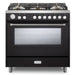 Verona Ultima 36 Inch Freestanding Matte Black Gas Range Main