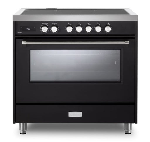Verona Ultima 36 Inch Freestanding Matte Black Induction Range Main