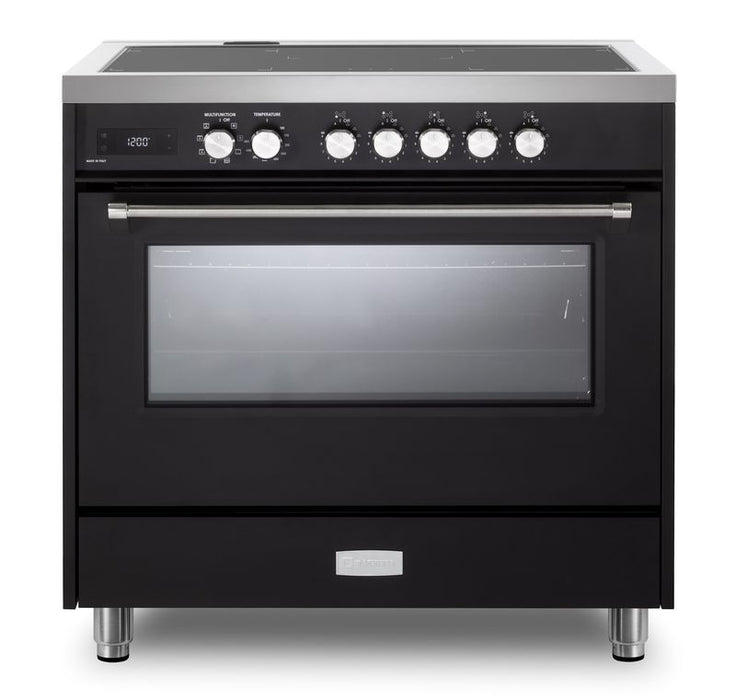 Verona Ultima 36 Inch Freestanding Matte Black Induction Range Main