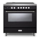Verona Ultima 36 Inch Freestanding Matte Black Induction Range Main