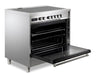 Verona Ultima 36 Inch Freestanding Stainless Steel Induction Range Open
