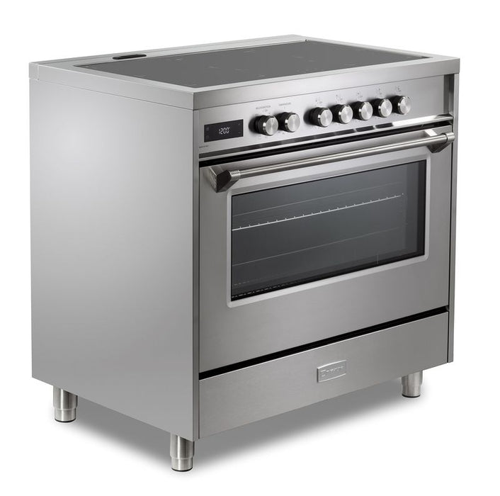 Verona Ultima 36 Inch Freestanding Stainless Steel Induction Range Side