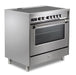 Verona Ultima 36 Inch Freestanding Stainless Steel Induction Range Side