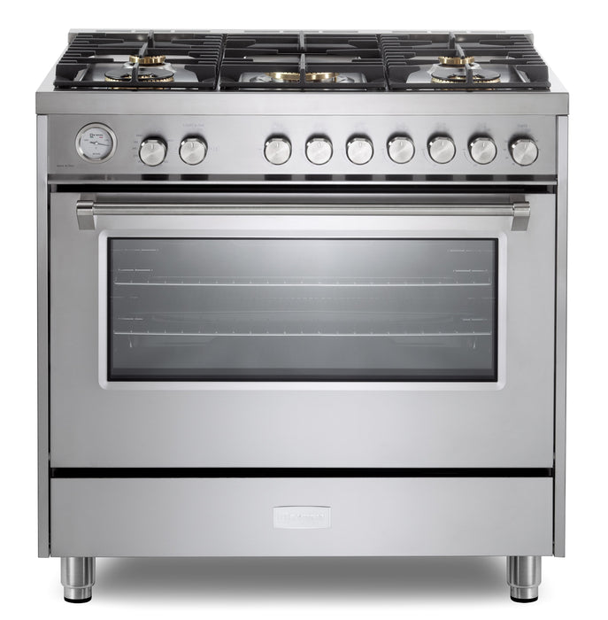 Verona Ultima 36 Inch Freestanding Stainless Steel Gas Range Main