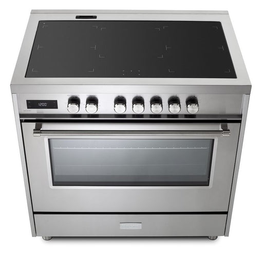 Verona Ultima 36 Inch Freestanding Stainless Steel Induction Range Range Top