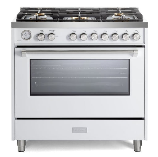 Verona Ultima 36 Inch Freestanding White Gas Range Main