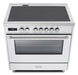Verona Ultima 36 Inch Freestanding White Induction Range Range Top